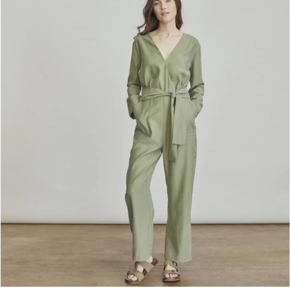 Elizabeth and James light Olive Green Jumpsuit